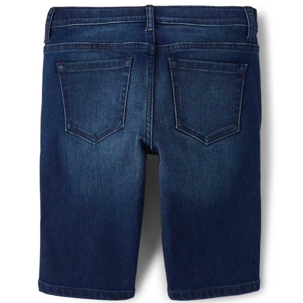 The Children’s Place Girls Stretch Denim Skimmer Shorts - Holly Wash - Picture 3 of 6